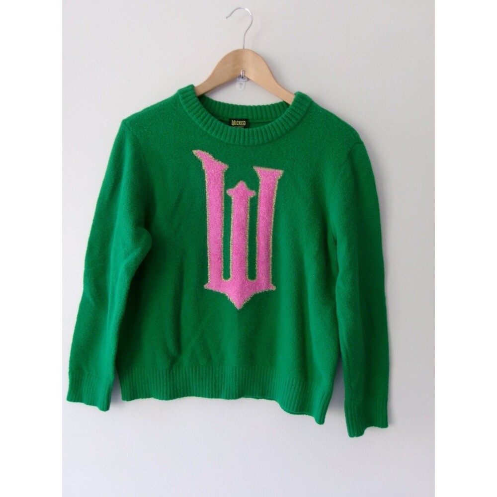 Wicked Green Long Sleeve Sweater Size S Pink W